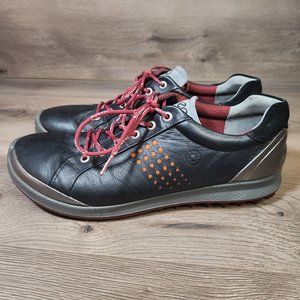 Ecco Biom Natural Motion Black Yak Leather Spikeless Golf Shoes Men US 11-11.5